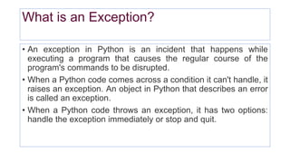 Exception Handling in Python | PPT