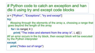 Exception Handling in Python | PPT
