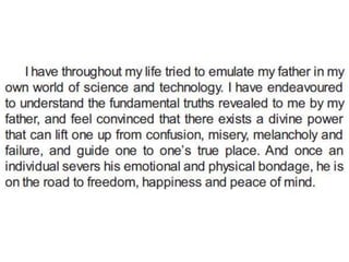 Excerpts from wings of fire