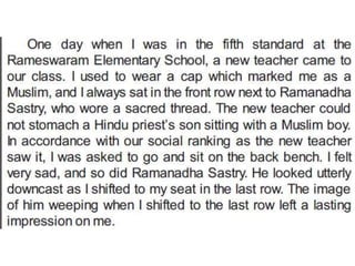 Excerpts from wings of fire