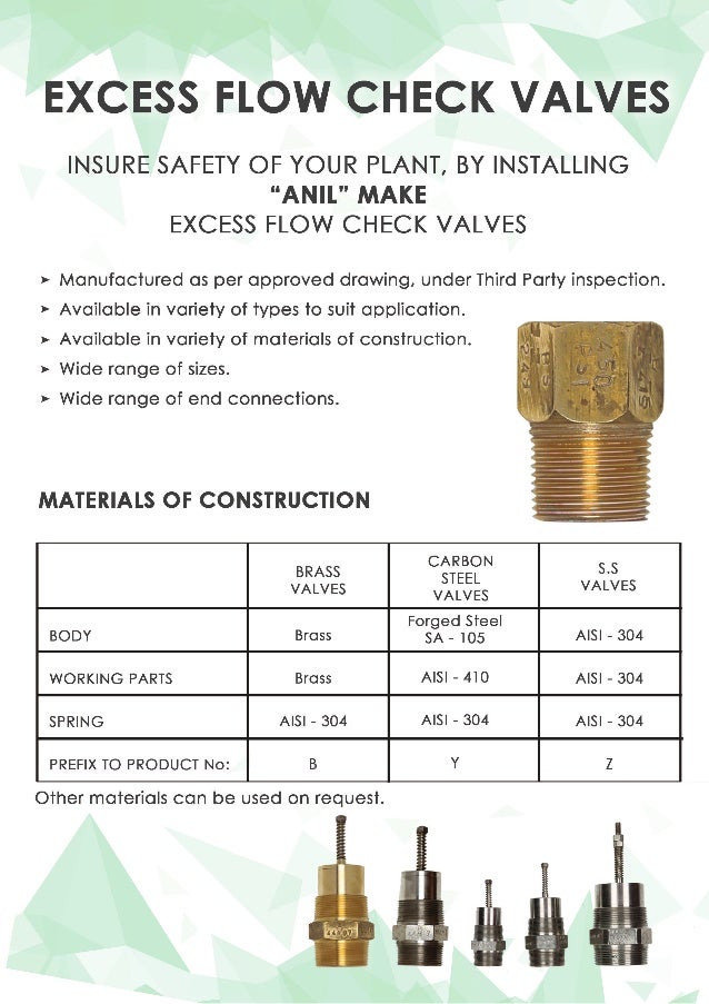Excess flow checkvalves
