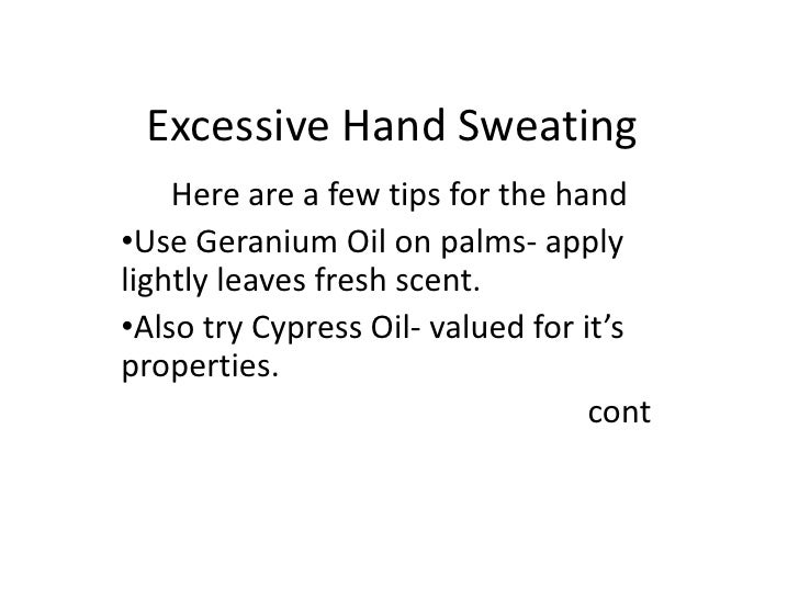 Excessive hand sweating