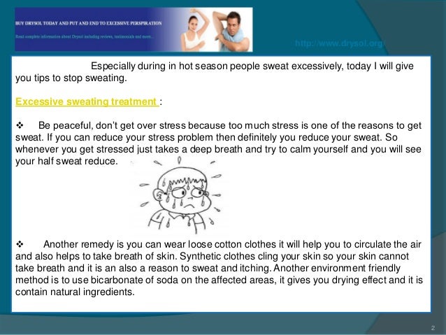 Excessive sweating treatment – tips to prevent your heavy sweat