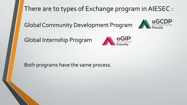 AIESEC Academy | Exchange Processes | PPTX