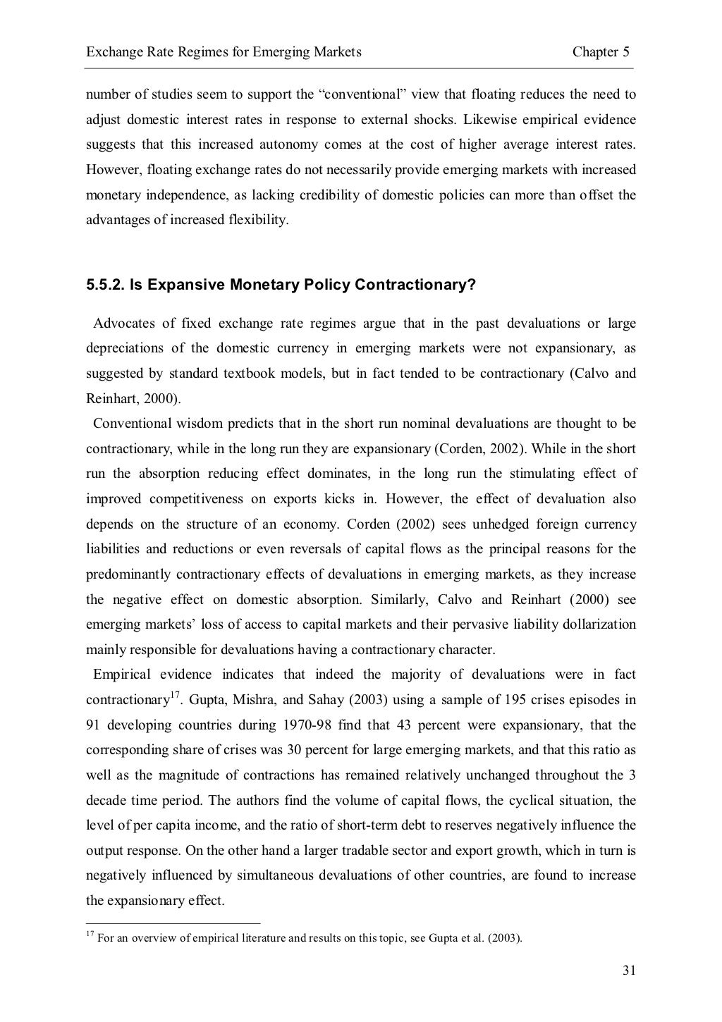 Exchange Rate Regime For Emerging Markets