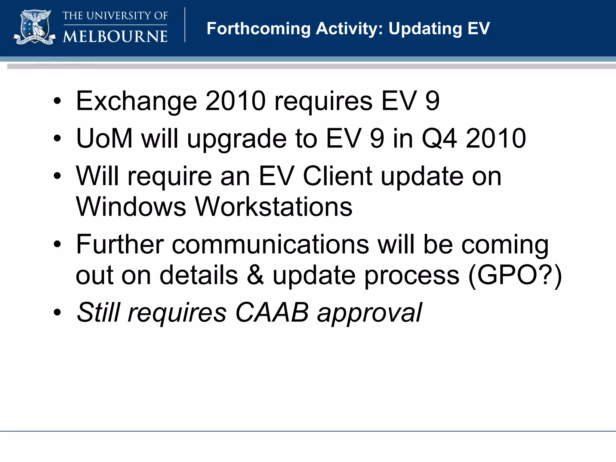 Exchange 2010 August Update PPT