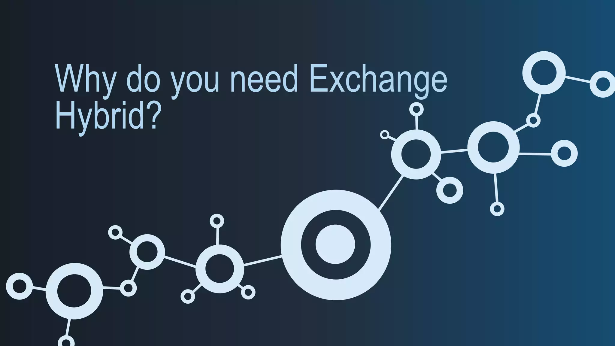 Why do you need Exchange
Hybrid?
 