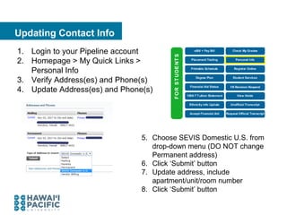Sevis Address Exchange Immigration Regulations Session | PPT