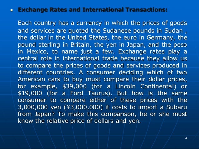 Exchange rate trade