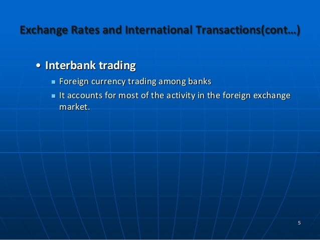 Exchange rate trade