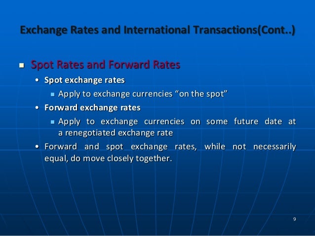 Exchange rate and trade