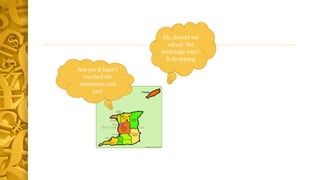 Eh, should we
adjust the
exchange rate?
It dropping
Not yet it hasn’t
reached the
minimum rate
yet!
 