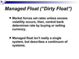 Exchange rates & international financial system | PPT