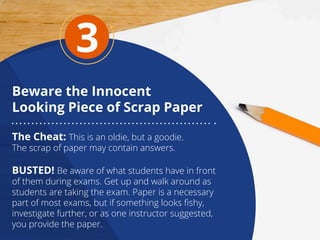 Beware the Innocent
Looking Piece of Scrap Paper
3
The Cheat: This is an oldie, but a goodie.
The scrap of paper may conta...
