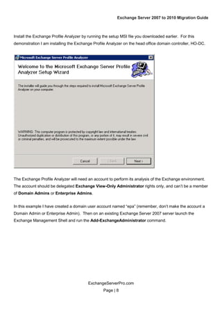 Exchange server 2007 to 2010 migration guide v1.0 planning chapter | PDF