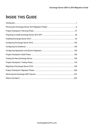 Exchange server 2007 to 2010 migration guide v1.0 planning chapter | PDF