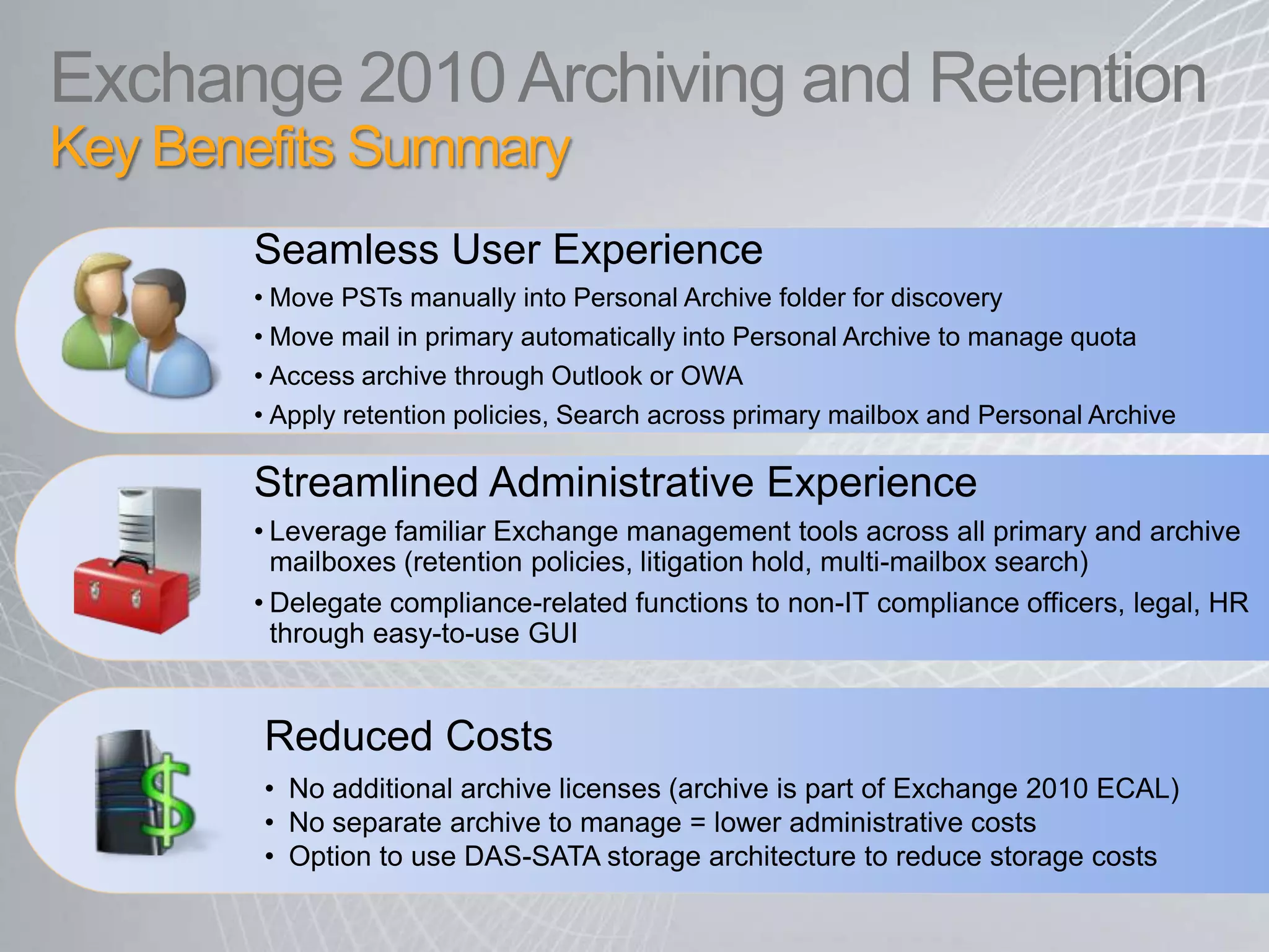 Archive Management Set Quota Select archive quota to change default settings The default quota warning for the Archive is 10 GB