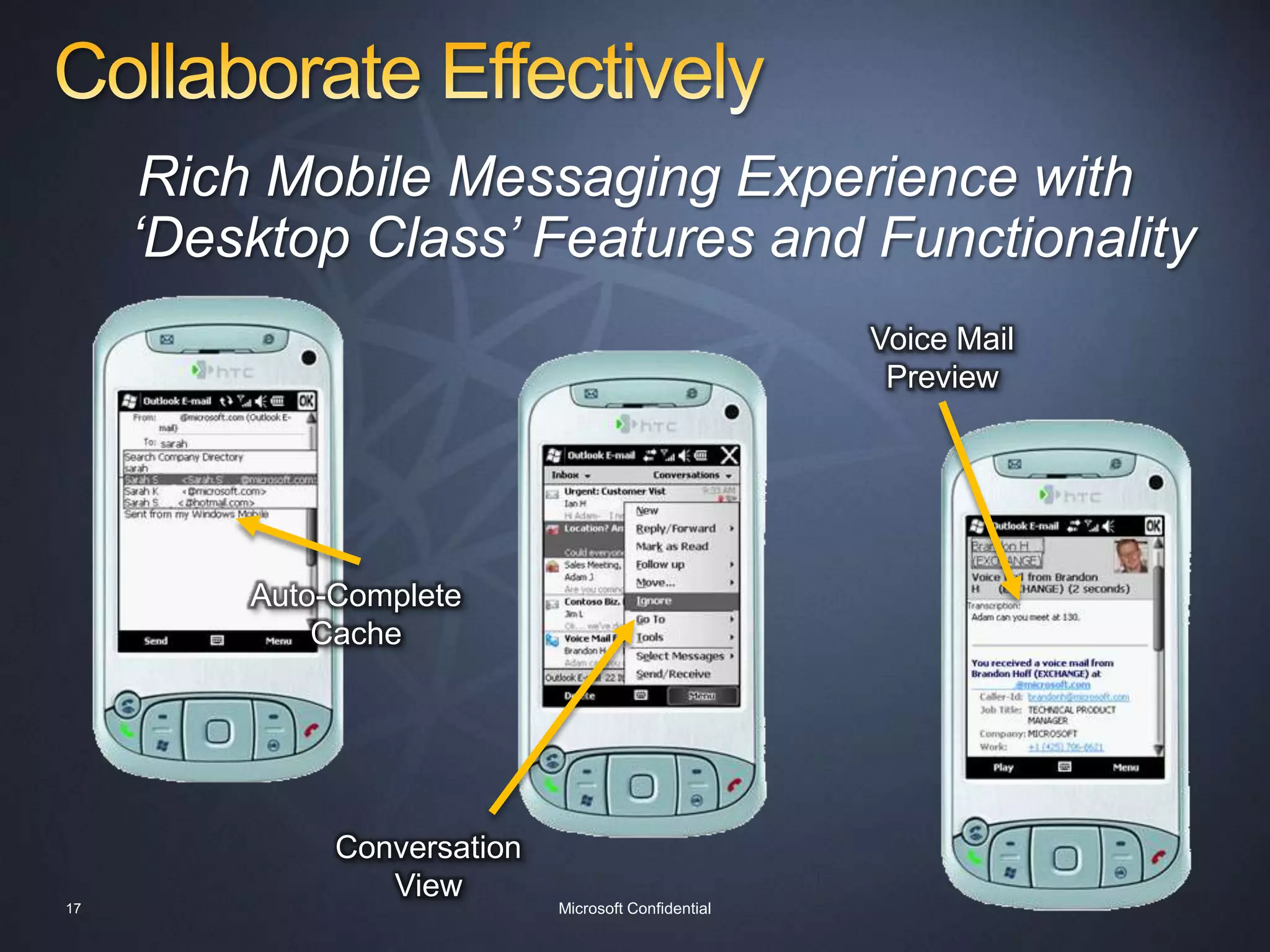 Enhance Voice MailCreate Customized Voice Mail Menus with Personal Auto AttendantManaging Auto AttendantsDefining a Personalized Voice Mail Menu15Microsoft Confidential