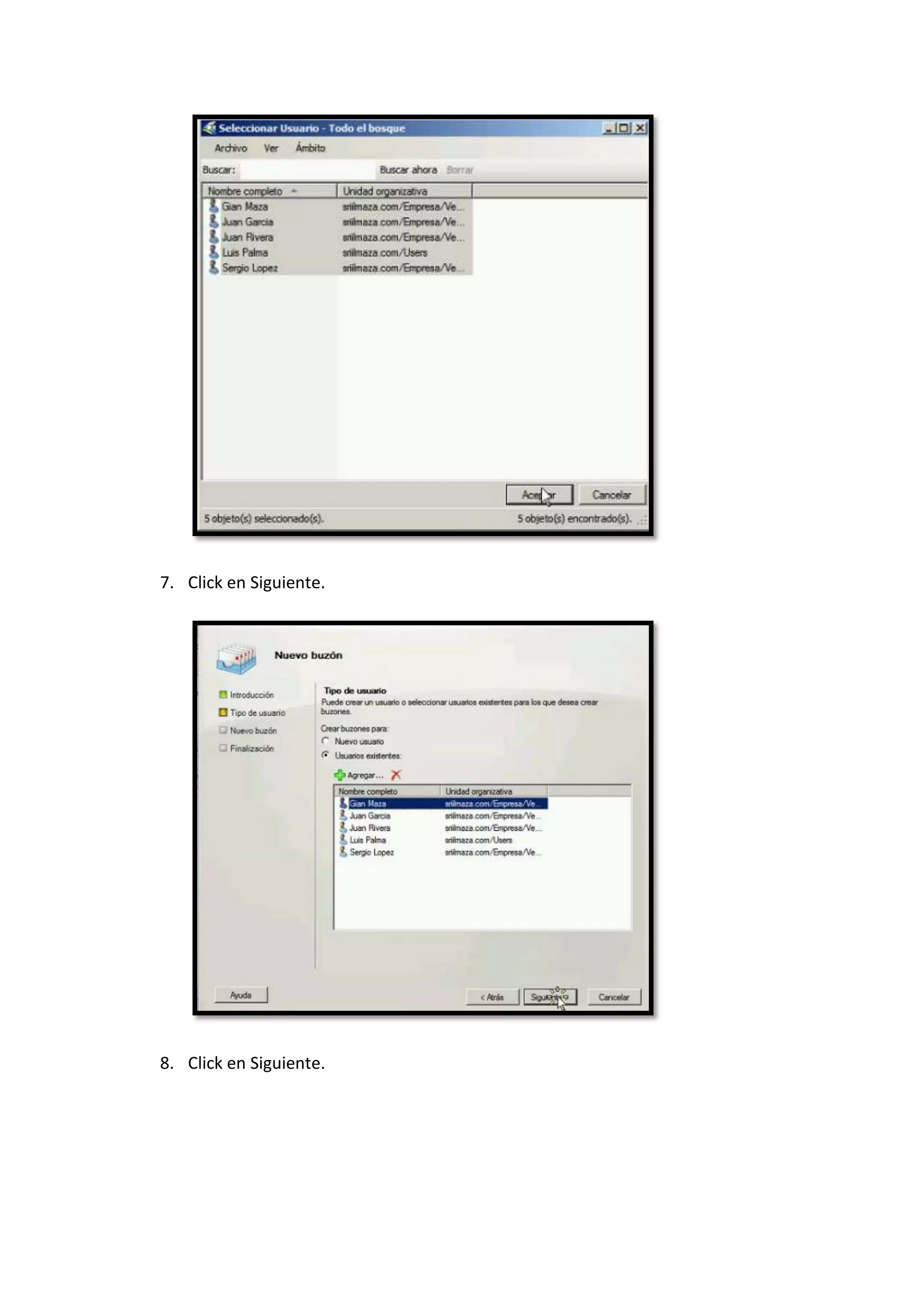 7. Click en Siguiente.




8. Click en Siguiente.
 