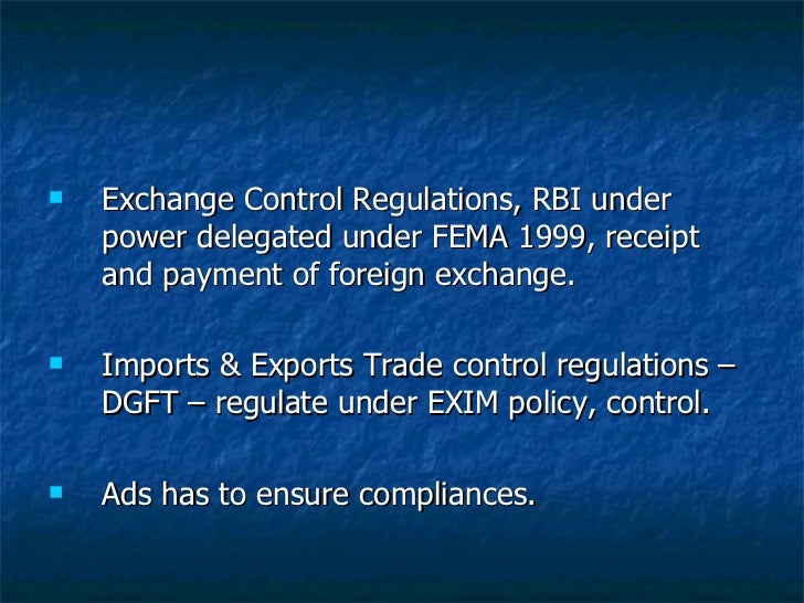 Exchange trade control