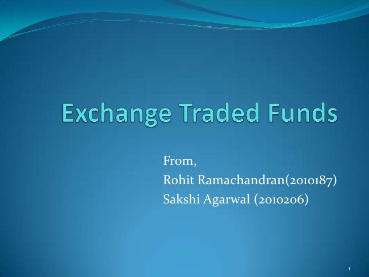 Exchange traded funds options