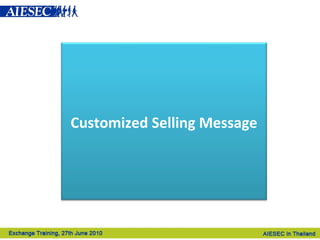 Customized Selling Message 