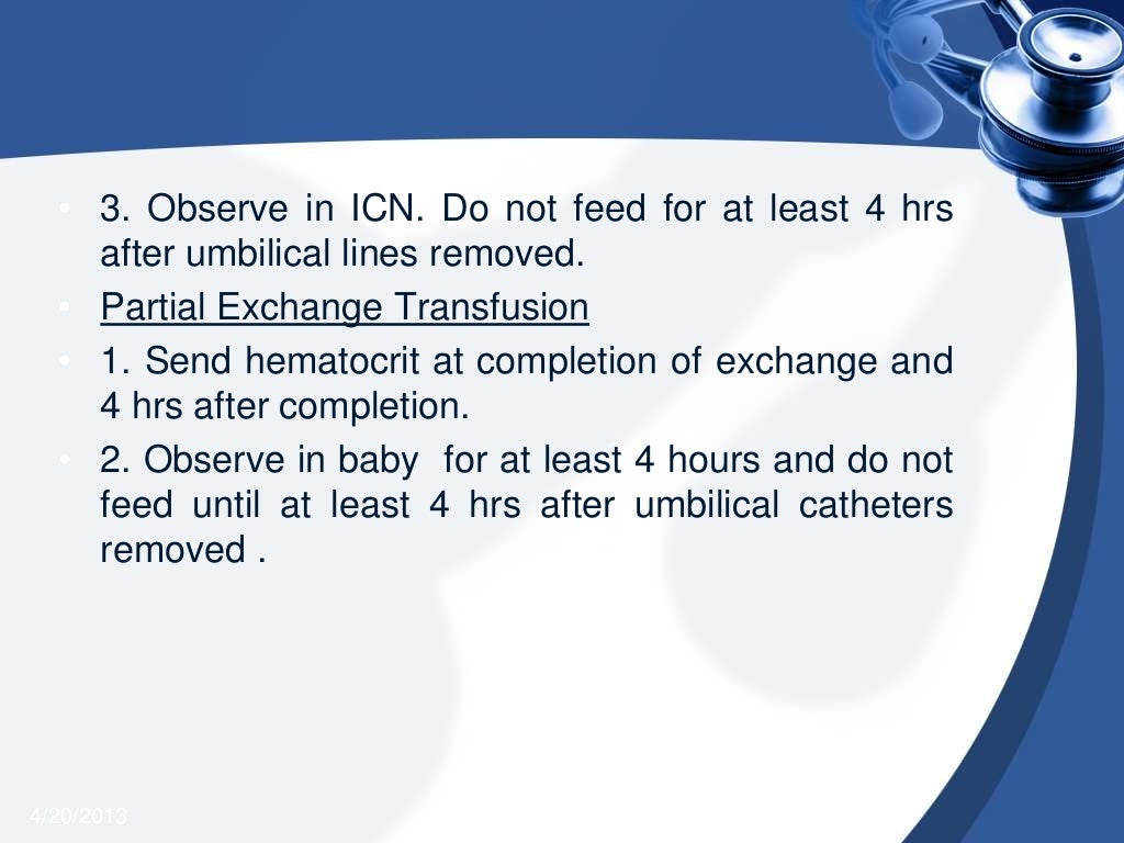 Exchange transfusion