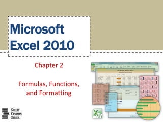 Microsoft
Excel 2010
      Chapter 2

 Formulas, Functions,
   and Formatting
 