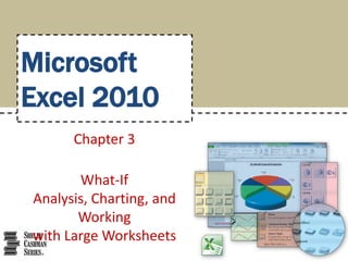 Microsoft
Excel 2010
      Chapter 3

       What-If
Analysis, Charting, and
       Working
with Large Worksheets
 