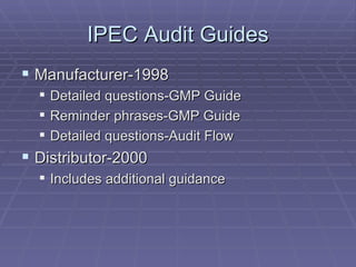 Excipient Auditing | PPT