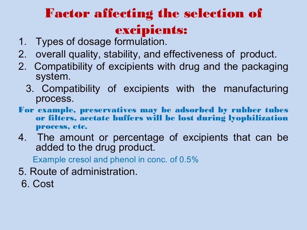 PHARMACEUTICAL EXCIPIENTS