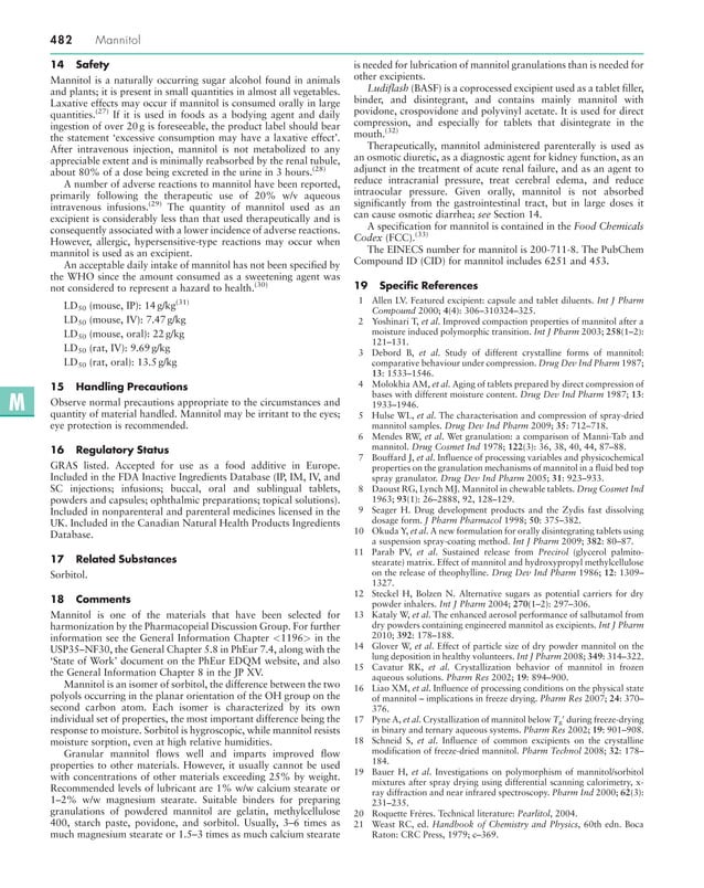 Handbook of Pharmaceutical Excipients, 7 edition