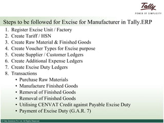 Excise Process Excise For Manufacturer | PPS