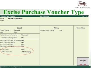 Excise Purchase Voucher Type 