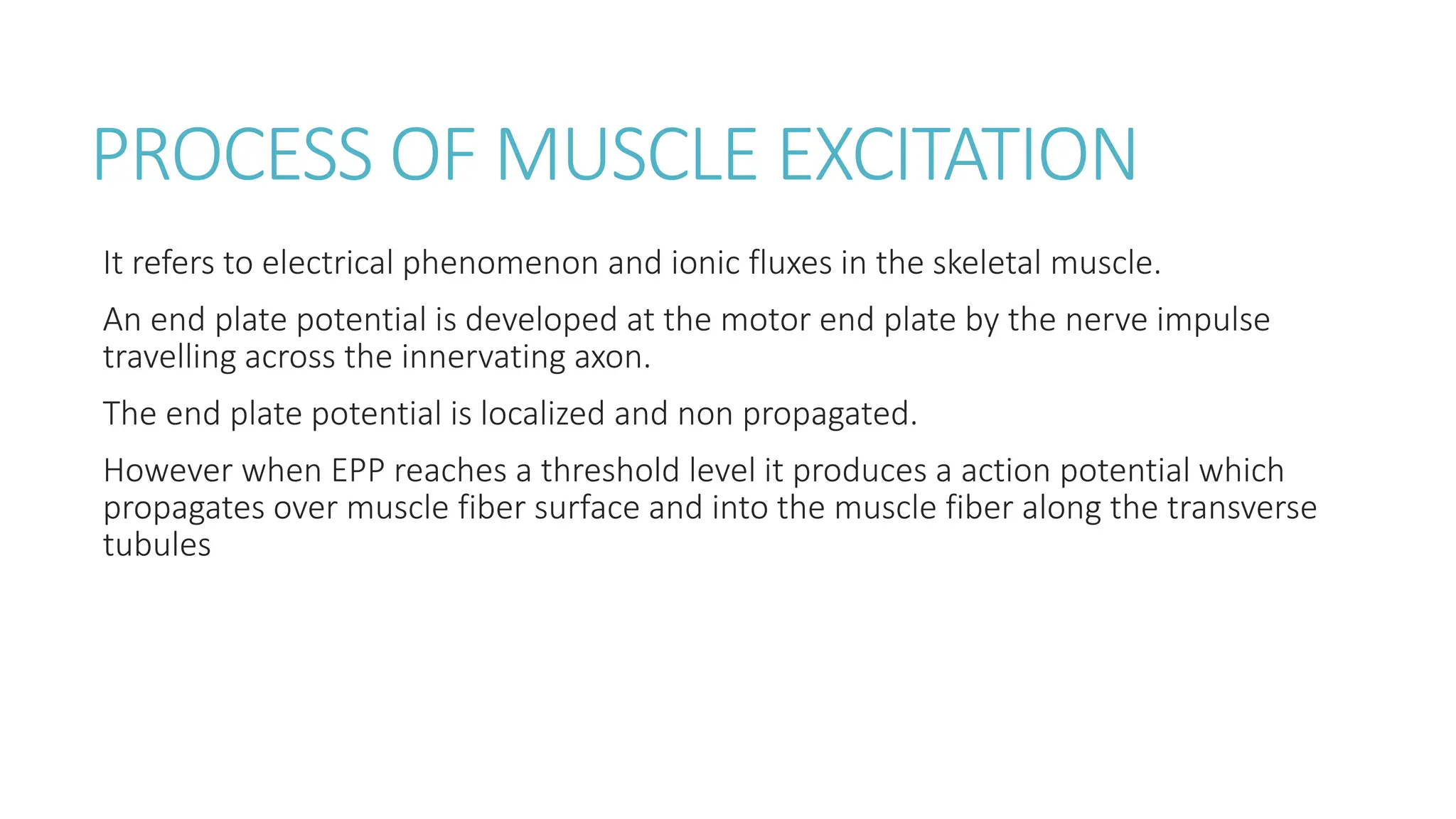 EXCITATION CONTRACTION COUPLING physiology PPT
