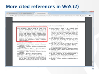 More cited references in WoS (2)
41
 