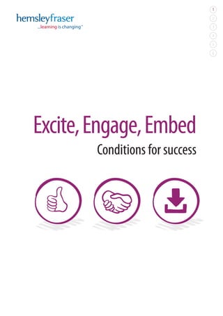 Excite,Engage,Embed
Conditions for success
1
2
3
4
5
6
 