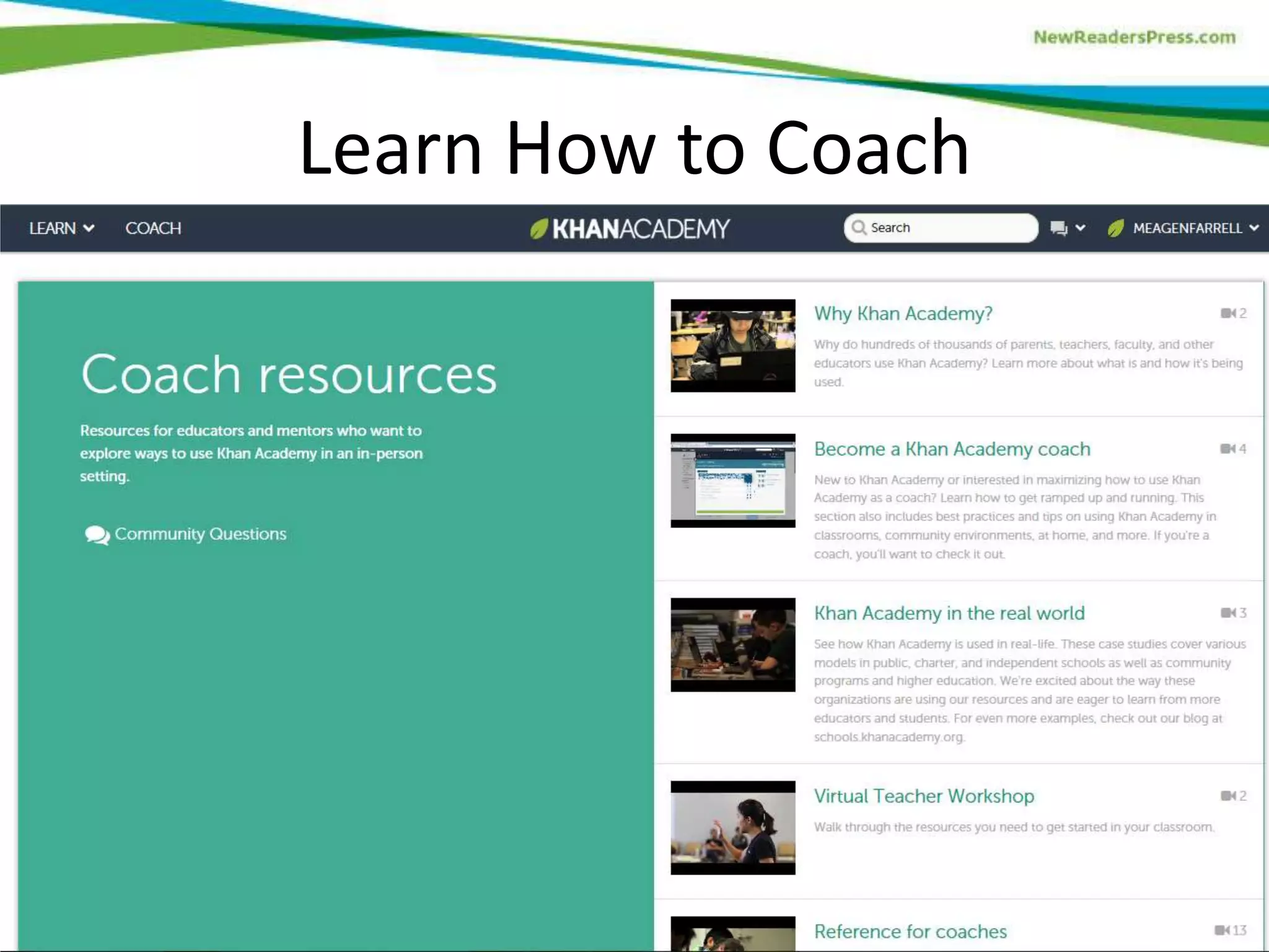 Learn How to Coach

 