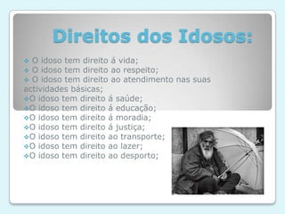 Sem família e sem apoio institucionalA permanência indevida dos idosos em ambiente hospitalar "aumenta o risco da infecção", o que é frequentemente desvalorizado pelos familiares dos utentes. A estadia prolongada nos hospitais por motivos sociais conduz ainda "a ocupação de camas que se deveriam destinar ao tratamento de doentes agudos" e provoca o "aumento do tempo de espera no tratamento". 