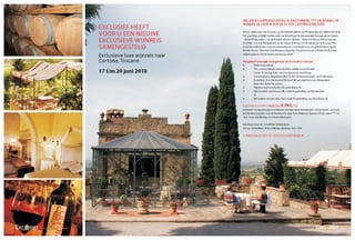 Exclusieve Wijnreis naar Toscane van 17 tot 20 juni 2010