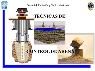Tema # 4. Exclusión y Control de Arena



      TÉCNICAS DE




CONTROL DE ARENA
 