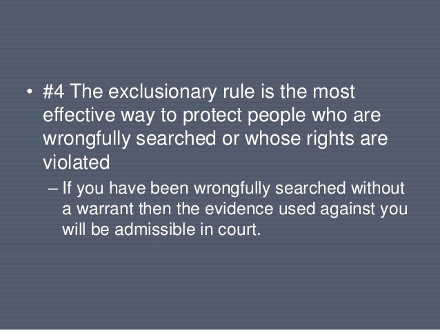 Exclusionary Rule baldeo Brittni