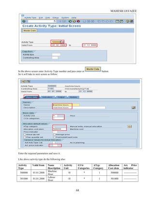 SAP CO Configuration Guide - Exclusive Document | DOC