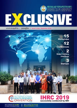 CYTER featured in "Exclusive Magazine" of Sri Balaji Vidyapeeth.