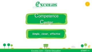-
Competence
Center
Simple, clever, effective
Excolos.com – Clever Education START >>
1
 