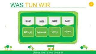 ABOUT US
Bildung Schulung Online Vor Ort
Excolos.com – Clever Education
WAS TUN WIR 4
 