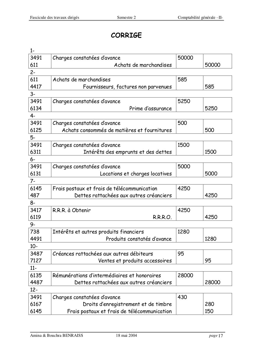 Comptabilité Générale Exercices Avec Corrigés Détaillés Pdf