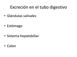 ExcreciónpulmonarLa masimportantepara los anestésicosgenerales (éter, halotano, óxidonitroso etc).Se eliminaransiguiendo la ley de los gases.Cuandoestán disueltos en el plasma tienden a alcanzar un equilibrio con la tensión parcial del gas en el aire alveolar.