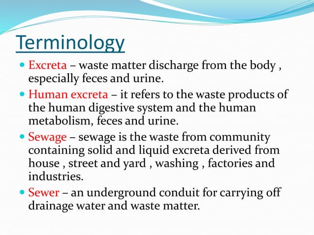 Excreta Disposal Ppt PPT