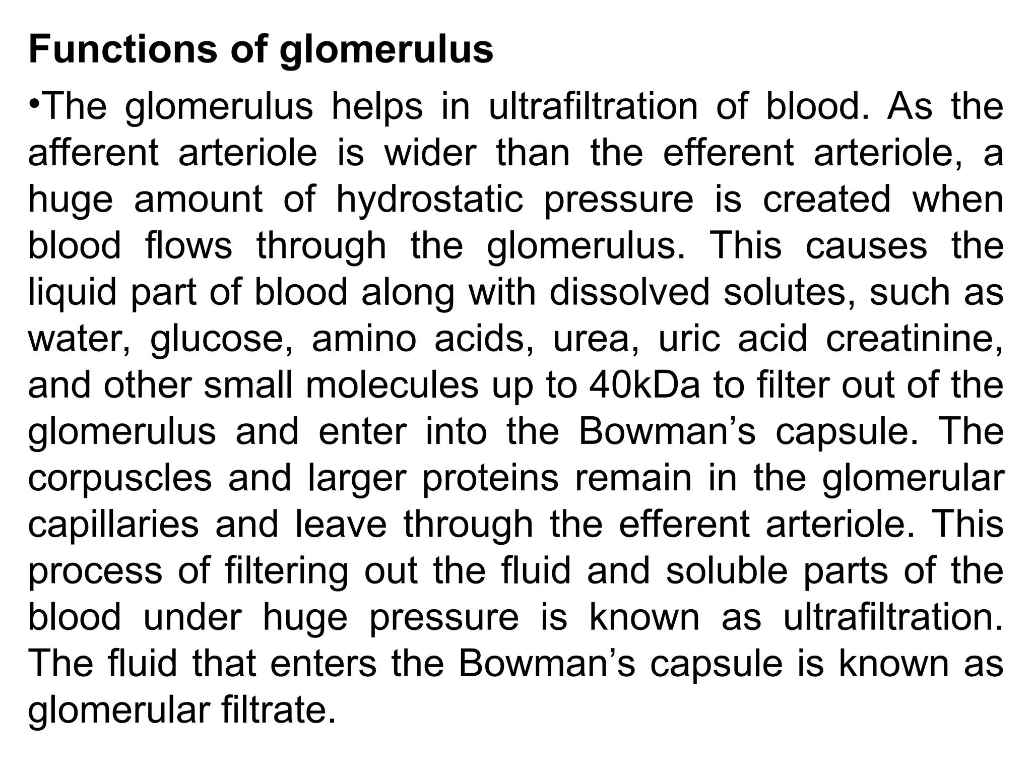 Excretion - Structure of Nephron and its detailed description. | PPT